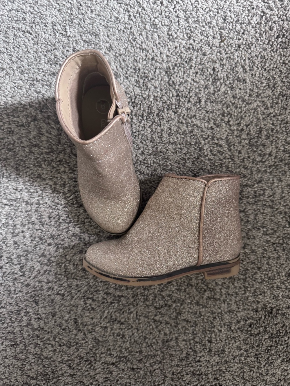 Cat & Jack Girls' Glitter Ankle Boots - Rose